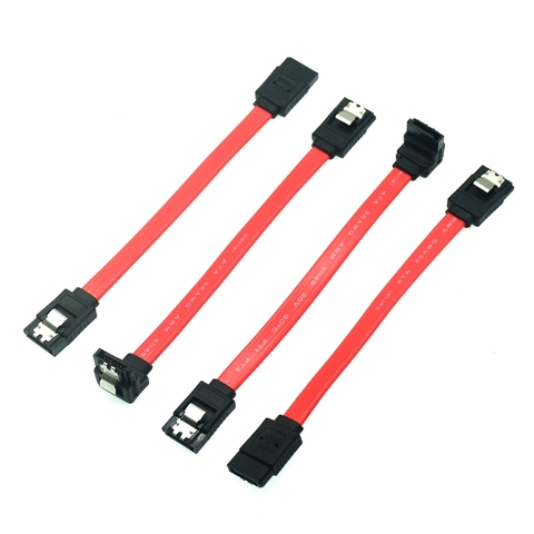 Cable SATA corto rojo de 10CM, Cable de línea SATA ATA DVD-ROM HDD SSD, línea de datos SATA de 2,5 pulgadas HDD SATA Serial ATA ► Foto 1/6
