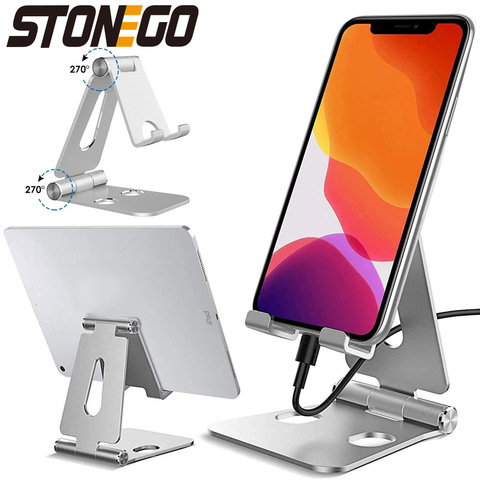 STONEGO-Soporte de Metal para teléfono móvil, escritorio plegable para iPhone 11, Xiaomi mi 9, 7, 8, X, XS ► Foto 1/6