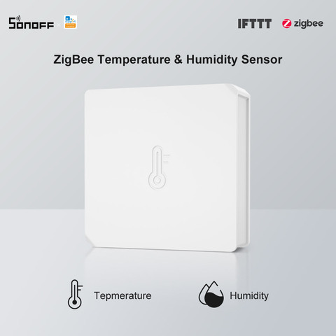 SONOFF SNZB-02 ZigBee Sensor de temperatura y humedad en tiempo Real de baja Notificación de batería WorksSONOFF ZigBee puente aplicación eWeLink ► Foto 1/6