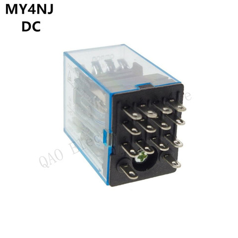 Relé de MY4NJ bobina LED indicador 14 terminal de pin DC12V V 24V 36V 48V 110V 220V ► Foto 1/5