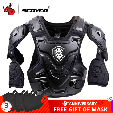 SCOYCO motocicleta CE armadura Motocross pecho parte posterior del Protector armadura chaleco Racing chaqueta de la motocicleta Protector cuerpo Protector MX Armadura ► Foto 1/6