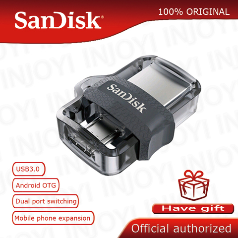 Original Sandisk SDDD3 extrema de alta velocidad de 150 M/S PenDrive 32GB OTG USB3.0 128GB Dual OTG USB Flash Drive 64GB de memoria USB de 16GB ► Foto 1/5