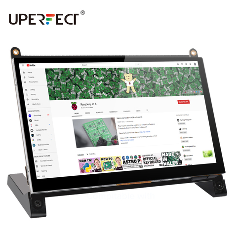 UPERFECT-Monitor de pantalla táctil de 7 pulgadas, dispositivo portátil USB, Raspberry Pi, pantalla IPS, 1024x600 ► Foto 1/6