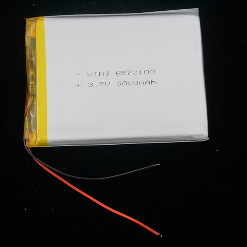 XINJ 3,7 V batería de polímero de litio de 5000 mAh lipo celular 6573100 para PSP juego jxd s7800b e-book ipod DVD PAD MID portátil ► Foto 1/6