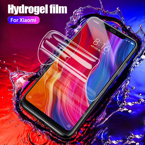 Película de hidrogel suave para Xiaomi Mi 9 Mi9 se Mi9 Pro Mi 8 Mi8 Lite Mi 8 Pro Mi A1 A2 A3 Lite Protector de pantalla de la cubierta completa no de vidrio ► Foto 1/6