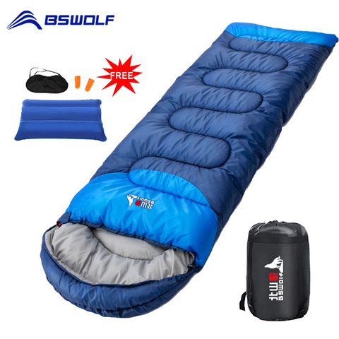 BSWOLF-saco de dormir para acampar, ultraligero, impermeable, 4 estaciones, cálido, para mochilero, para viajes al aire libre, senderismo ► Foto 1/6