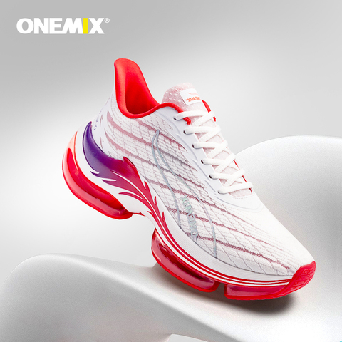 ONEMIX-Zapatillas de correr para hombre y mujer, zapatos transpirables para exteriores, atléticos, con cojín superligero, 2022 ► Foto 1/6