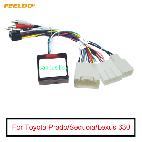 Reproductor de Audio y DVD para coche, Adaptador de Cable de alimentación Android de 16 pines con caja Canbus para Toyota Prado/Sequoia/Lexus 330/350, arnés de cableado ► Foto 1/6