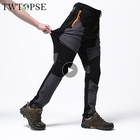 Pantalones elásticos resistentes al agua para hombre TWTOPSE, a prueba de viento, senderismo, Camping, ciclismo, bicicleta, bicicleta, pantalones, primavera, otoño ► Foto 1/6