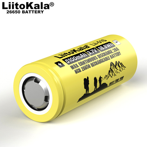 ¡6-30 Uds Liitokala LII-51S 26650 20A de energía batería de litio recargable 26650A 3,7 V 5100mA! Conveniente para la linterna ► Foto 1/6