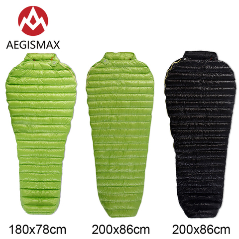 AEGISMAX-MINI saco de dormir ultraligero para acampada al aire libre, saco de dormir de ganso blanco, para mamás, primavera y otoño, para adultos ► Foto 1/6