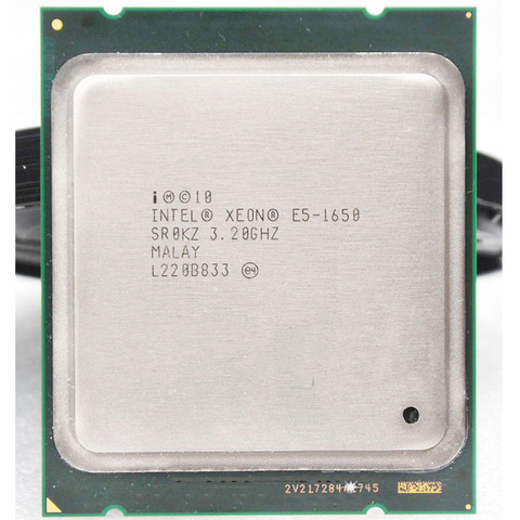 Intel-procesador Intel Xeon E5 1650, E5-1650, E51650, 3,2 GHz, 6 núcleos, 12Mb, caché, Socket 2011, CPU, adecuado para placa base X79 ► Foto 1/2