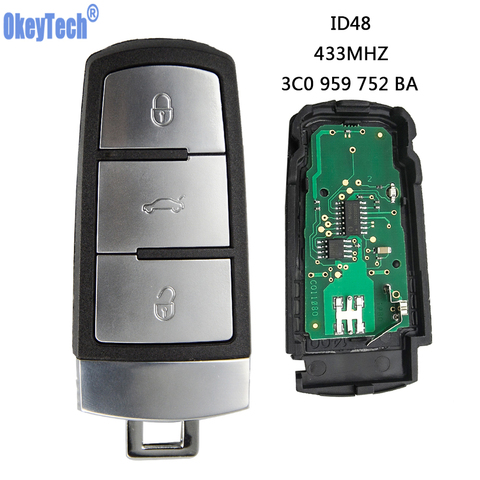 OkeyTech-control remoto de coche inteligente sin llave, 433MHZ, con Chip ID48, 3C0959752BA, para VolksWagen Passat B6 3C B7 Magotan CC ► Foto 1/6