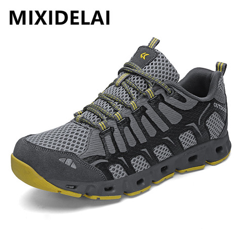 Zapatillas de deporte de malla transpirable para hombre, zapatos planos para exteriores, informales, hechos a mano, cómodos, 35-46 talla grande, novedad de 2022 ► Foto 1/6