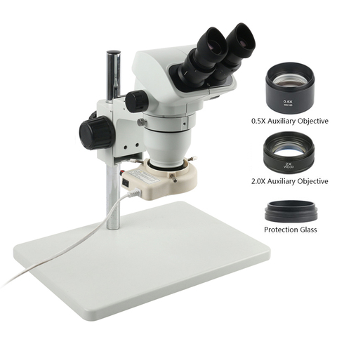 Microscopio Binocular 3,35x-90X, estéreo, WF10X/23MM, con Anillo de luz LED, Industrial, médico y científico ► Foto 1/1