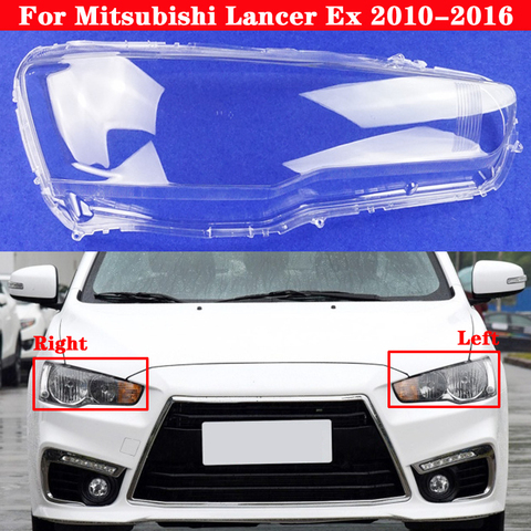 Cubierta de faro delantero de coche, para Mitsubishi Lancer Ex, 2010-2016, pantalla de lámpara automática, linterna para cabeza, carcasa de lente de cristal ► Foto 1/5