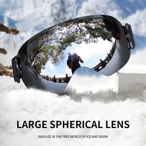Gafas de esquí antiniebla DE DOBLE CAPA para hombre y mujer, máscara de esquí grande, UV400, gafas de nieve para invierno ► Foto 1/6