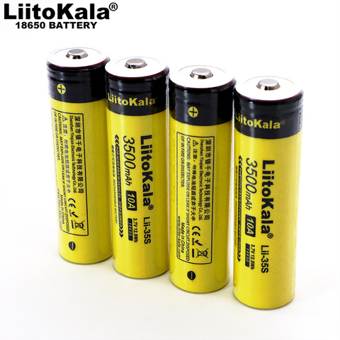 1-10 Uds LiitoKala Lii-35S nuevo 18650 de la batería de 3,7 V 3500mAh batería de litio recargable para linterna de LED + DIY señaló ► Foto 1/4