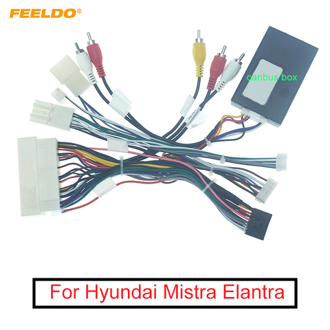FEELDO-arnés de cableado de energía para coche, adaptador de Cable con caja Canbus Mistra para Hyundai Elantra KIA Sorento K3 ► Foto 1/6