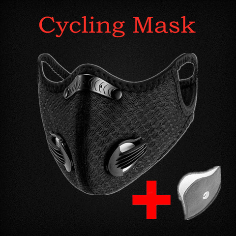 Máscara para ciclismo a prueba de polvo para hombre y mujer, mascarilla de media cara para ciclismo, deportiva, anticontaminación, para entrenamiento y esquí ► Foto 1/6