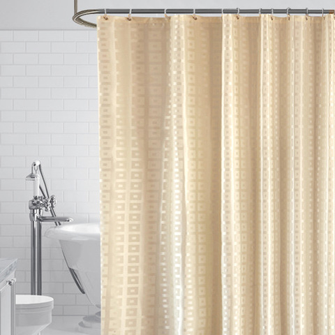 Cortinas de ducha doradas para Hotel, baño, jardín, hogar, ojal, impermeable, Jacquard, rejilla gruesa de poliéster, cortina de lujo para ventana, nuevo ► Foto 1/5