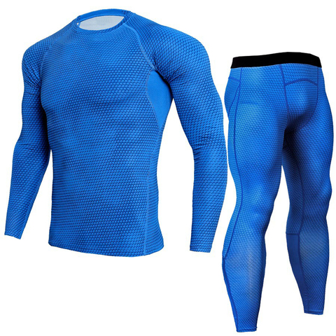 Conjunto deportivo para correr para hombre, mallas de compresión para culturismo, LICRA para MMA, para gimnasio ► Foto 1/5