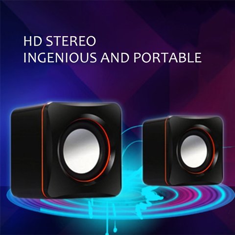 Altavoz portátil Mini USB 2,0 altavoces estéreo para ordenador portátil de Escritorio PC portátil home theater caixa de som pc ► Foto 1/6