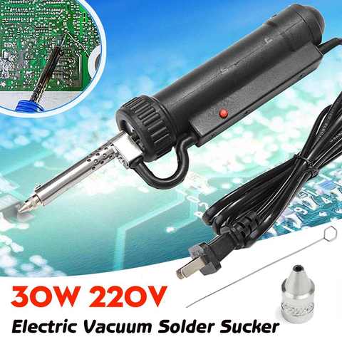 30W 220V completamente automático de vacío de soldadura de succión de soldadura desoldadora bomba de estaño pistolas de hierro negro ► Foto 1/6