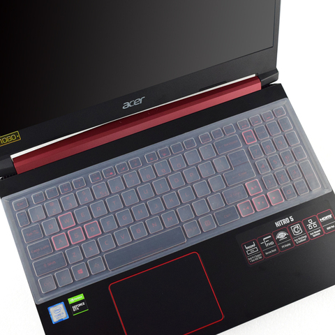 Protector transparente de la cubierta del teclado del silicón del ordenador portátil para Acer Nitro AN515-54/AN517-51/AN515-43/AN515-55 ► Foto 1/3
