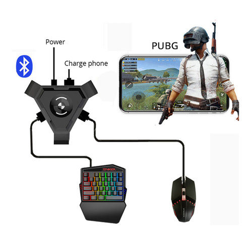 Convertidor para mando de teléfono móvil, adaptador con teclado, ratón, juego en Teléfono universal, para juegos FPS, PUBG, COD ► Foto 1/6