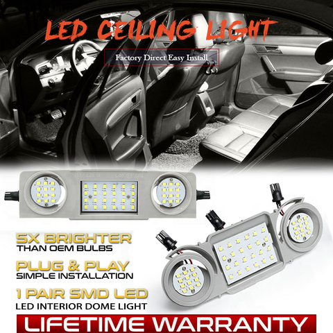 Coche LED Luz de techo Interior techo lámparas de lectura para VW Golf 4 5 6 Plus Passat CC B6 B7 3C Jetta 1K2 Scirocco Sharan Tiguan Touran ► Foto 1/6