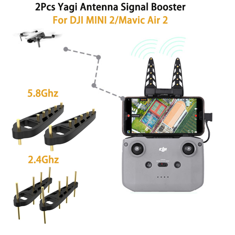 Antena DJI Mini 2 Yagi, 2 uds., 5,8 Ghz/2,4 Ghz, mando a distancia, amplificador de señal, extensor de rango para Dron Mavic Air 2/DJI Mini 2 ► Foto 1/6