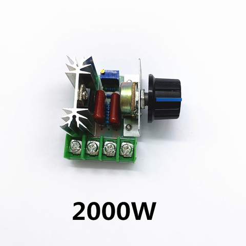 Regulador de voltaje de 2000W AC 50-220V, regulador de velocidad de Motor de alta potencia, tiristor electrónico sin escobillas, regulador de atenuación, termorregulación plc ► Foto 1/2