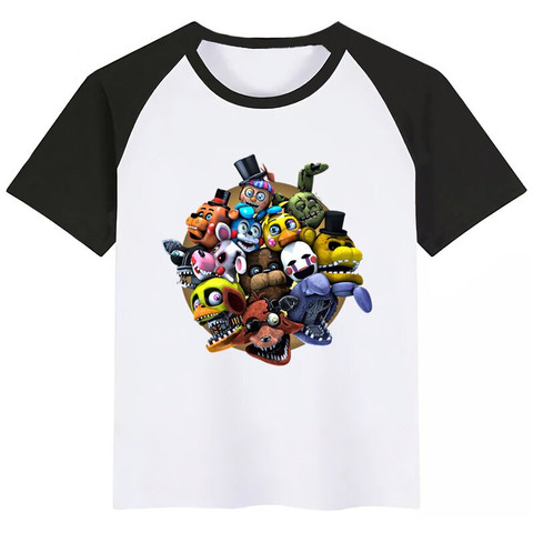 Camiseta con estampado de dibujos animados de Five Nights At Freddy para  niños, ropa de moda, camiseta de dibujos animados - Historial de precios y  revisión | Vendedor de AliExpress - KidTops