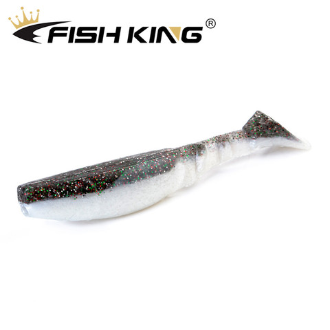 FISH KING-Señuelos de Pesca de 80mm, 100mm, carpa Wobblers, cebos blandos para pesca, aparejos de lubina artificiales de silicona de doble Color ► Foto 1/6