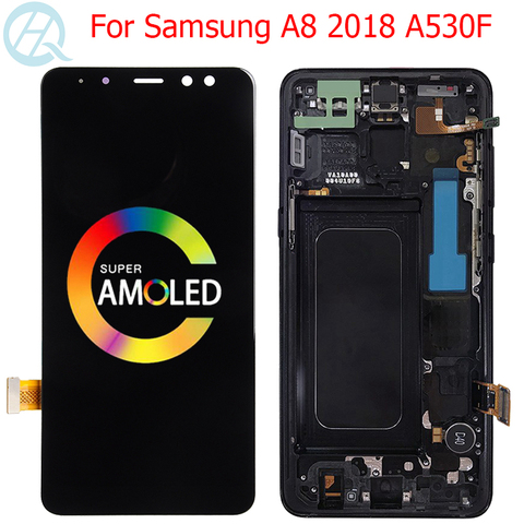 Pantalla LCD Original AMOLED A530F para Samsung Galaxy A8 2022, con Marco, pantalla de SM-A530F de 5,6 pulgadas, montaje de pantalla táctil LCD A8 2022 ► Foto 1/6