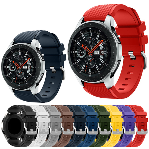 22mm banda de silicona para Samsung Galaxy ver 46mm/equipo S3 frontera/Huawei Watch GT GT2 46mm/Huami Amazfit GTR 47mm correa ► Foto 1/6