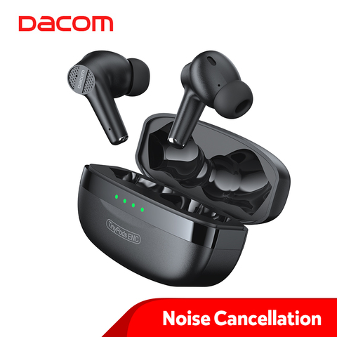 DACOM-auriculares TWS inalámbricos con Bluetooth 5,0, dispositivo de audio estéreo, con cancelación de ruido, graves, AAC tipo-c, ENC ► Foto 1/6