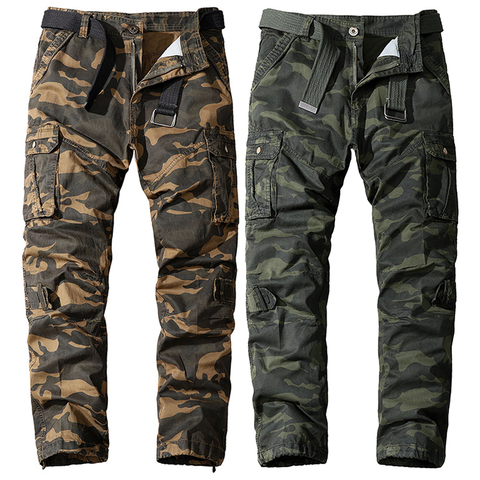 Pantalones de camuflaje de algodón puro para hombre, pantalones tácticos militares con múltiples bolsillos para exteriores, pantalones del ejército, primavera y otoño, 2022 ► Foto 1/6