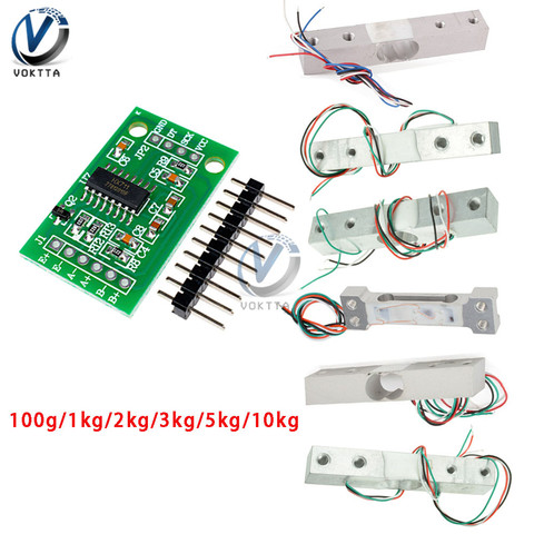 Humanos báscula de células de carga 100g 1kg 2kg 3kg 5kg 10kg HX711 MÓDULO DE CA electrónicos portátiles escala Sensor de peso herramientas de medición ► Foto 1/6