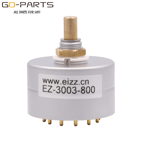 EIZZ 3 vías, 4 vías, 3 posiciones interruptor giratorio señal Selector de fuente protector aluminio 12 DE COBRE chapado en oro Pines de Audio de alta fidelidad, DIY ► Foto 1/6