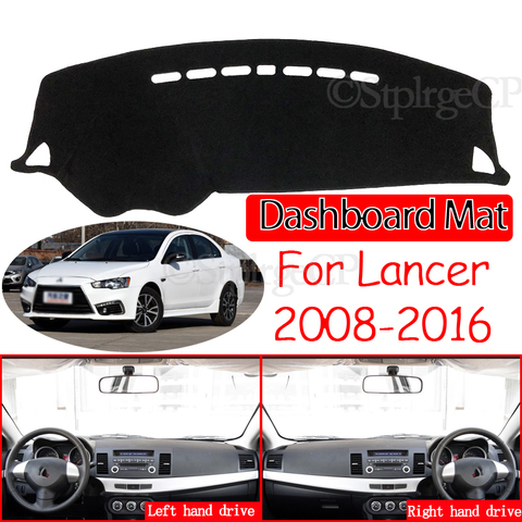 Alfombrilla antideslizante para Mitsubishi Lancer 2008 ~ 2016 Ralliart EVO X Galant Fortis EX, almohadilla de la cubierta del tablero, accesorios para salpicadero ► Foto 1/6