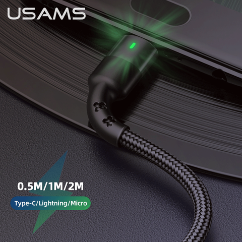 USAMS-Cable tipo C de carga rápida para móvil, Cable de datos de carga USB tipo C 2A para Xiaomi, Samsung, LG, Tablet, Android ► Foto 1/6