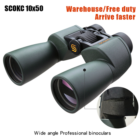 SCOKC-prismáticos de gran angular hd 10x50, binoculares para stargazing bak4 FMC, zoom de potencia, telescopio de largo alcance, gran angular, caza ► Foto 1/6