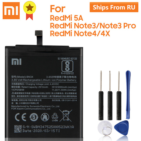 XaioMi batería Original BM46 para Xiaomi Redmi Note 3 Pro Redrice Note3 100% nuevo auténtico teléfono batería de reemplazo 4050 mAh ► Foto 1/5