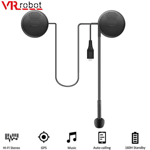 VR robot-auriculares inalámbricos para casco de motocicleta, cascos ultrafinos con Bluetooth, manos libres, reproductor de música estéreo, altavoz para casco ► Foto 1/6