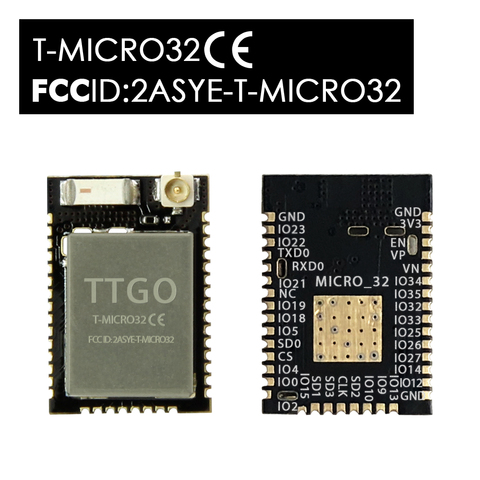 LILYGO®T-Micro32 V2.0 Wifi inalámbrico módulo Bluetooth ESP32 PICO-D4 IPEX ESP-32 ► Foto 1/6