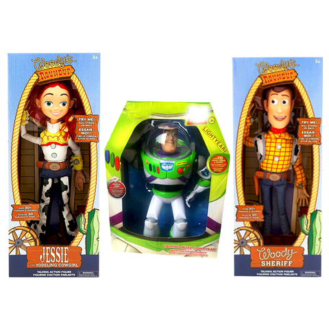 15 pulgadas juguete historia 4 hablando Woody Jessie Buzz Lightyear de dibujos animados figura de acción modelo coleccionabke juguete muñeca Navidad para niños regalo ► Foto 1/6