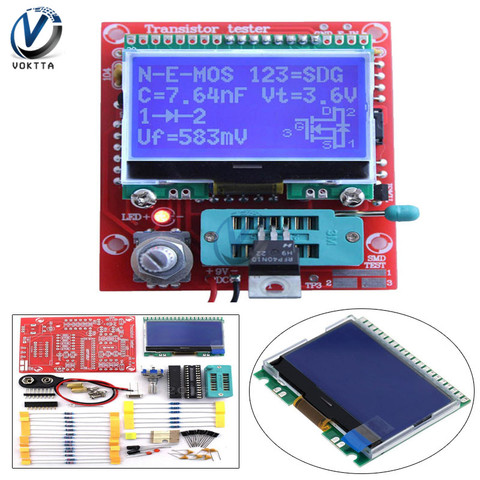 DC5.5-12V M328 LCD 12864, probador de transistores, Kit de bricolaje, triodo, capacitancia, medidor LCR ► Foto 1/6