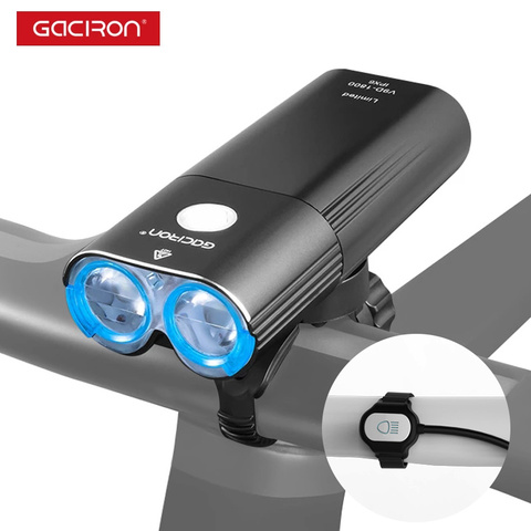 Gaciron-faros clásicos de la serie V9, iluminación frontal de Ciclismo de alta calidad, lámpara LED con carga USB opcional, 400-1800Lumen, 2500-6700mAH ► Foto 1/6